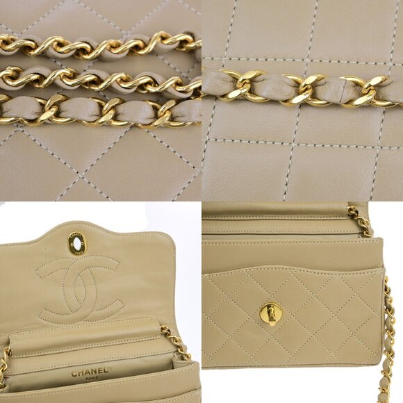 CHANEL Paris CC Mini Matelasse Flap Chain Shoulder Bag Leather - Picture 9 of 16